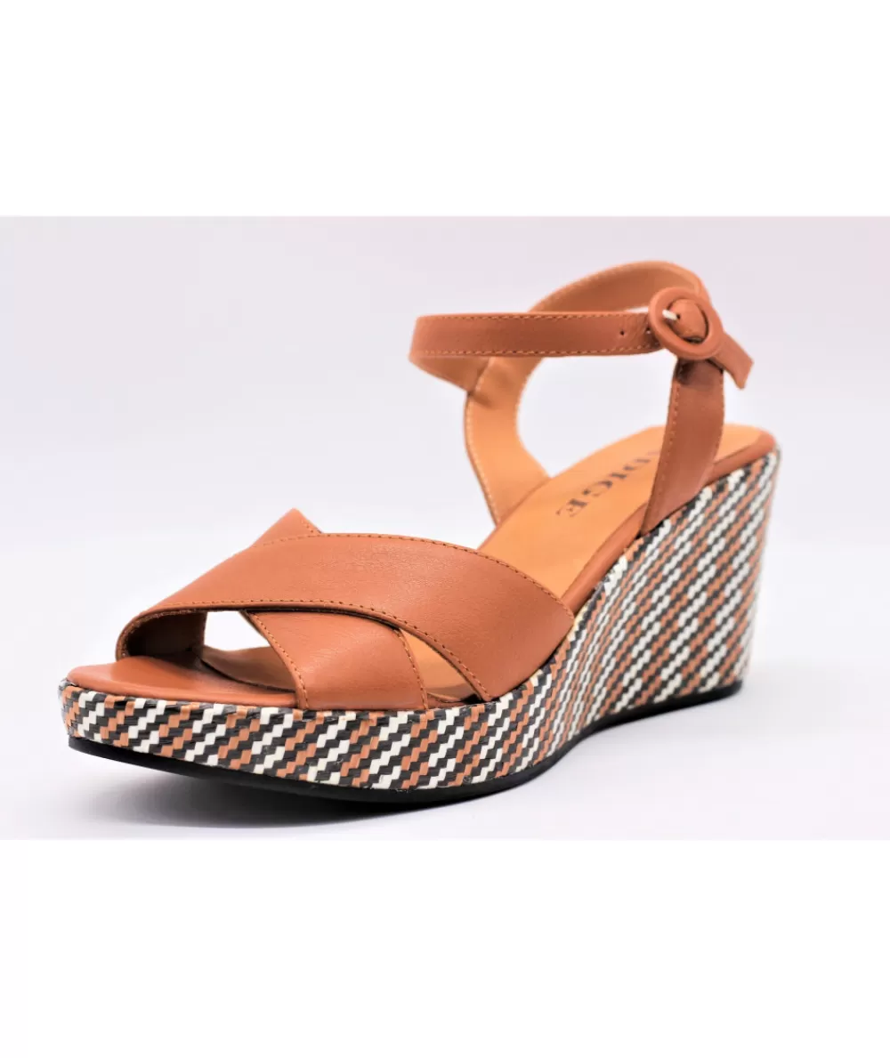 Women adige Sandals And Sandals- Flavie Cognac