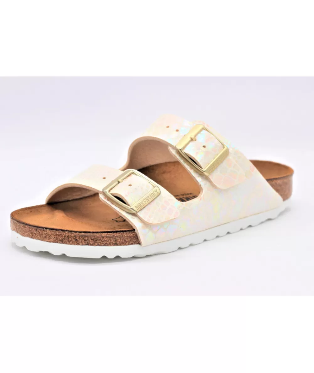 Women birkenstock Mules- Arizona Shiny Snake