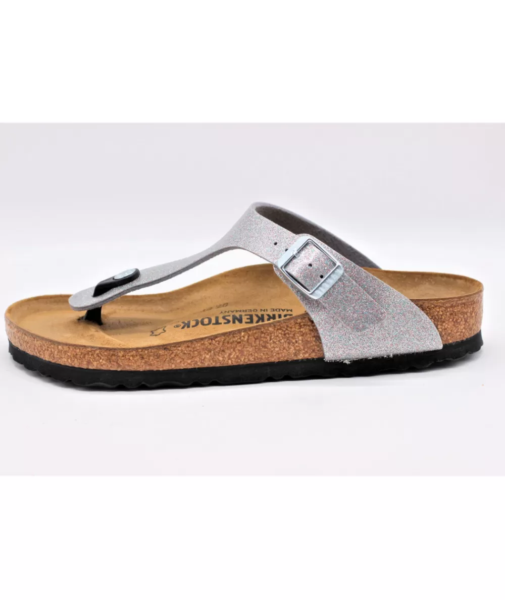 Women birkenstock Mules- Gizeh Cosmic Sparkle Silver