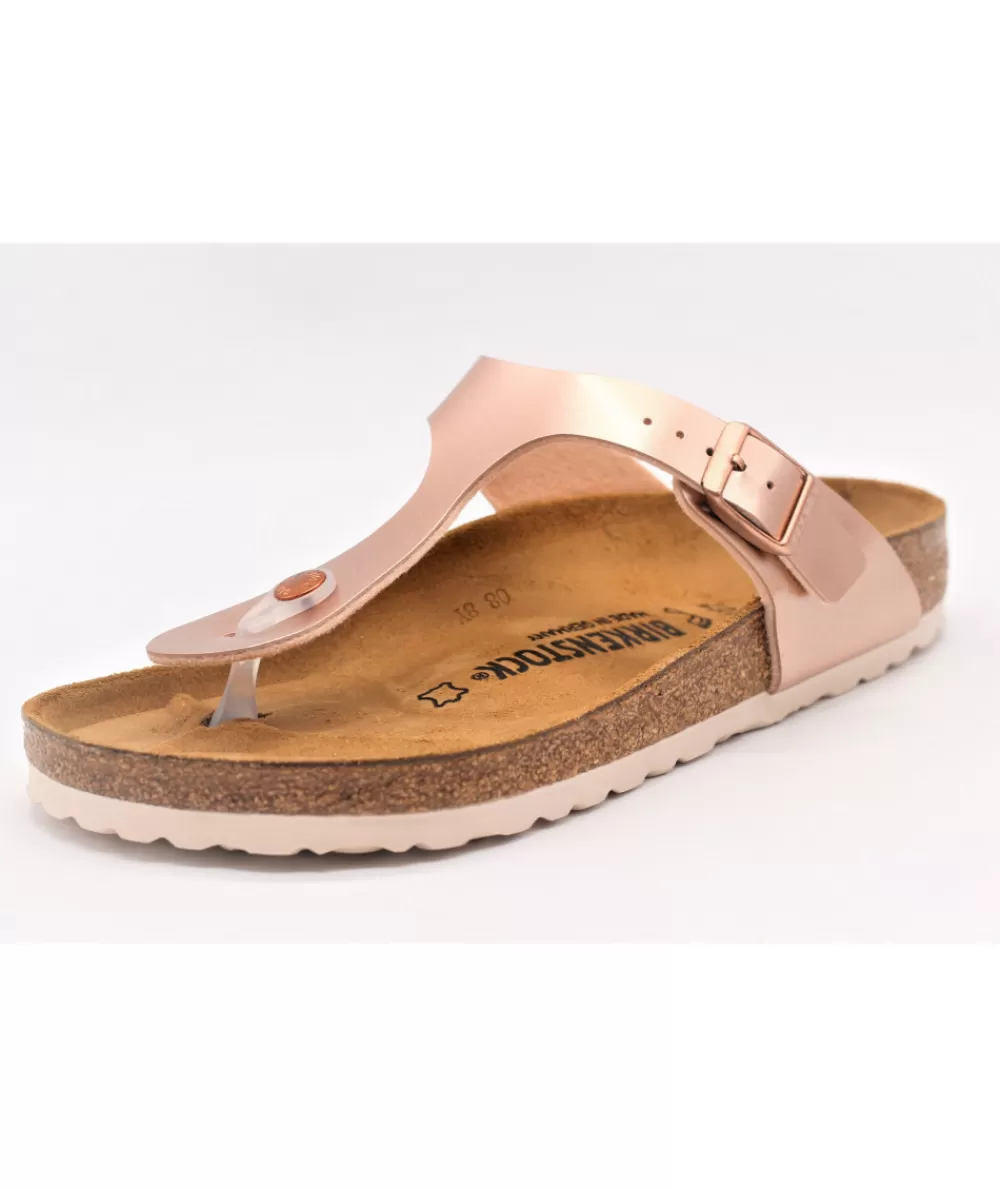 Women birkenstock Mules- Gizeh Electric Metallic Cooper