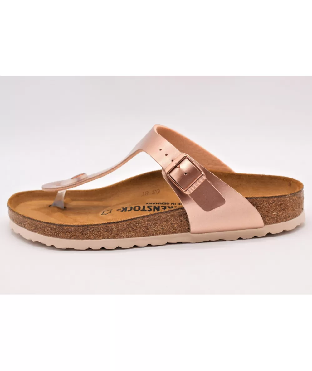 Women birkenstock Mules- Gizeh Electric Metallic Cooper