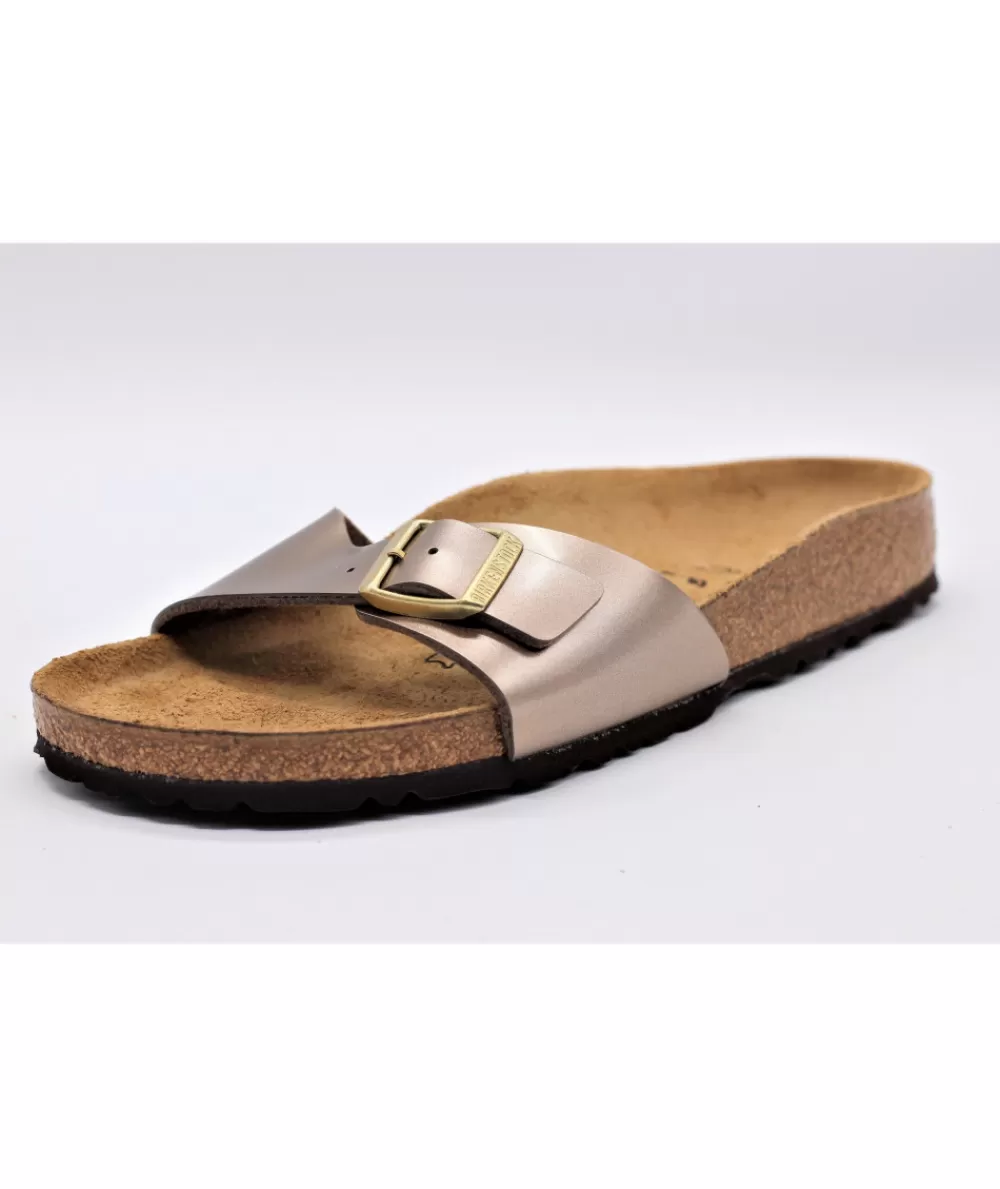 Women birkenstock Mules- Madrid Electric Metallic Taupe