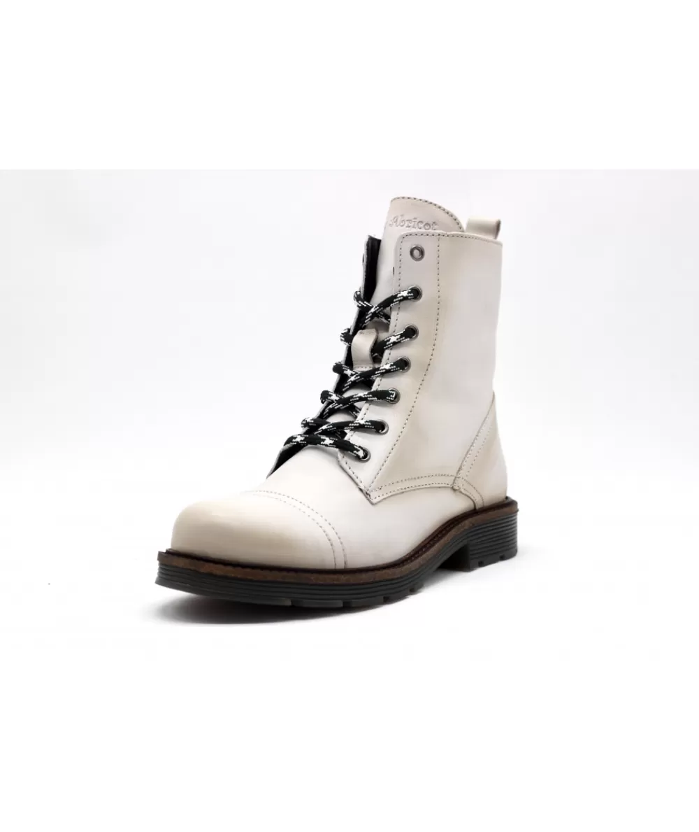 Women coco & abricot Ankle Boots-Coconut & Apricot Pellevoisin
