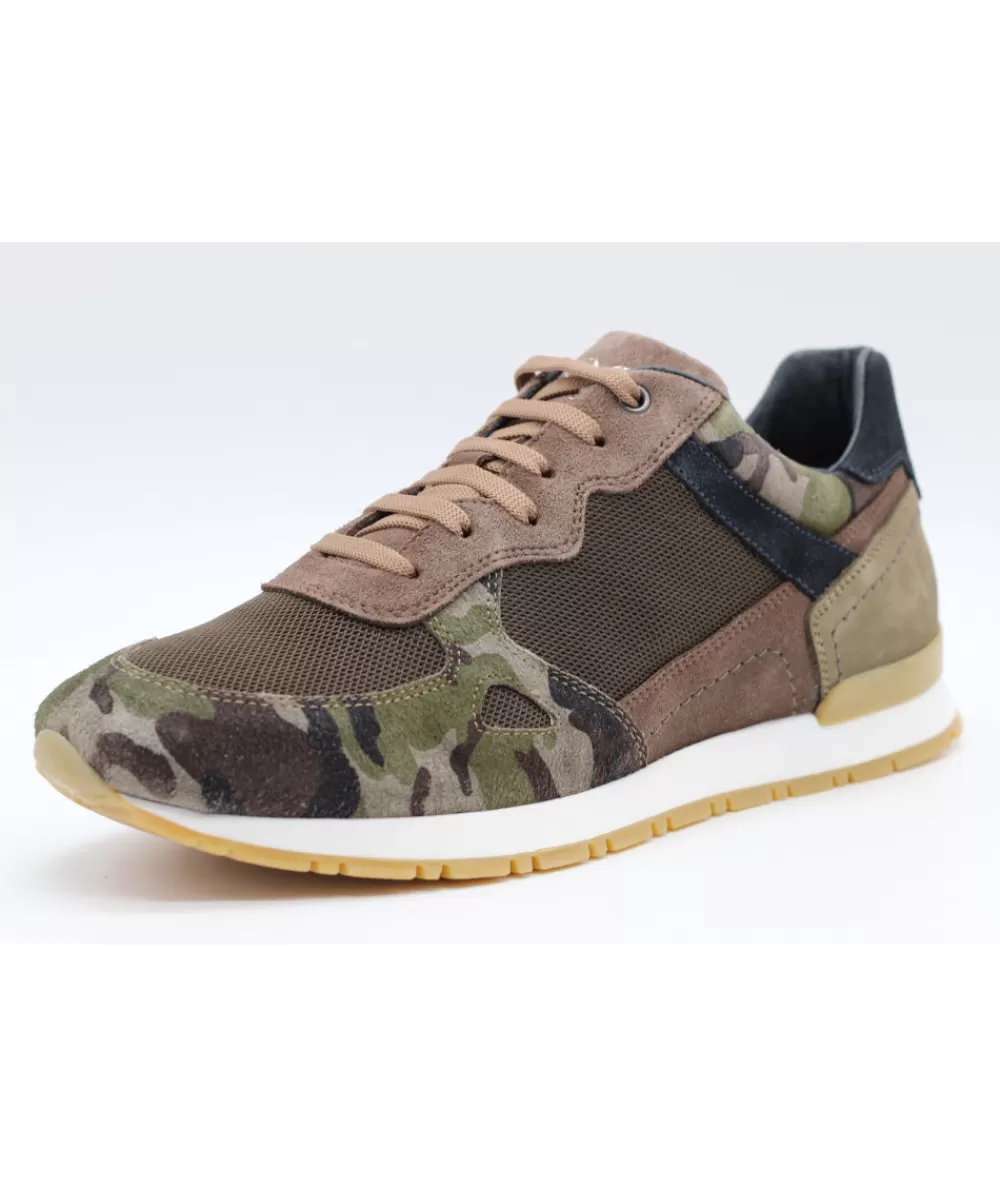 Man reqins Sneakers- Burnett Mix Rete Khaki