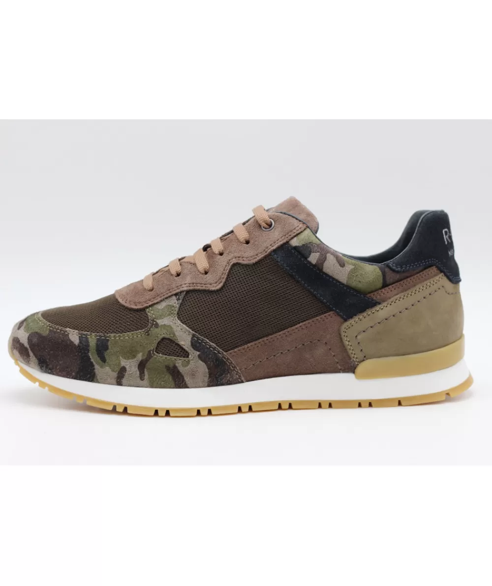 Man reqins Sneakers- Burnett Mix Rete Khaki