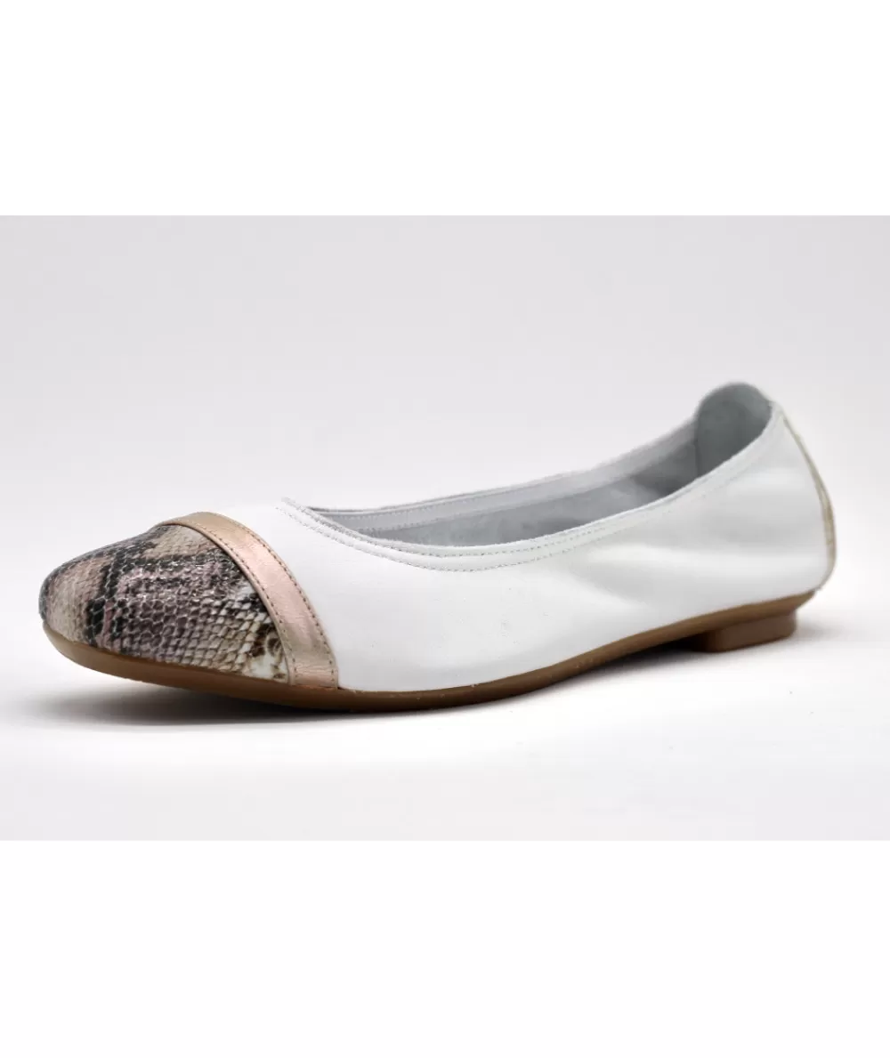 Women reqins Ballerinas- Honey Leather