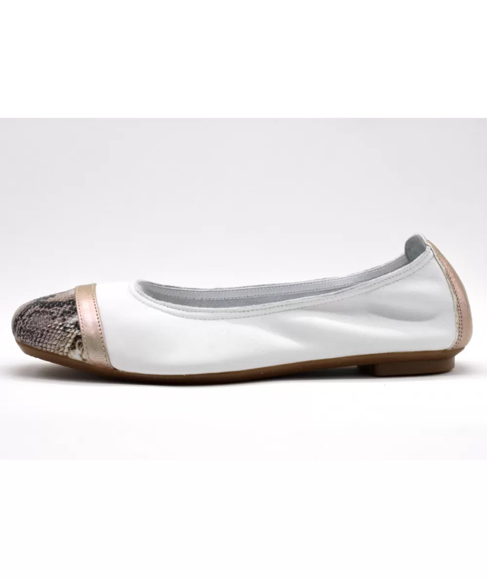 Women reqins Ballerinas- Honey Leather